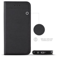 Ladda upp bild till gallerivisning, Moozy Case Flip Cover for Samsung A10, Black - Smart Magnetic Flip Case with Card Holder and Stand
