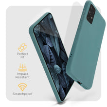 Carica l&#39;immagine nel visualizzatore di Gallery, Moozy Minimalist Series Silicone Case for Samsung A33 5G, Blue Grey - Matte Finish Lightweight Mobile Phone Case Slim Soft Protective TPU Cover with Matte Surface
