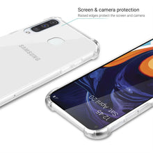 Carica l&#39;immagine nel visualizzatore di Gallery, Moozy Shock Proof Silicone Case for Samsung A60 - Transparent Crystal Clear Phone Case Soft TPU Cover
