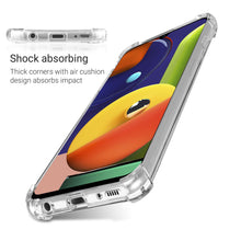 Cargar imagen en el visor de la galería, Moozy Shock Proof Silicone Case for Samsung A30s, Samsung A50s - Transparent Crystal Clear Phone Case Soft TPU Cover
