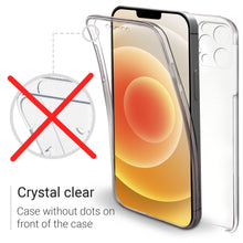 Lade das Bild in den Galerie-Viewer, Moozy 360 Degree Case for iPhone 12 Pro Max - Transparent Full body Slim Cover - Hard PC Back and Soft TPU Silicone Front
