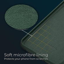 Cargar imagen en el visor de la galería, Moozy Lifestyle. Silicone Case for iPhone 13, Dark Green - Liquid Silicone Lightweight Cover with Matte Finish
