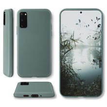 Carica l&#39;immagine nel visualizzatore di Gallery, Moozy Minimalist Series Silicone Case for Samsung S20 FE, Blue Grey - Matte Finish Slim Soft TPU Cover
