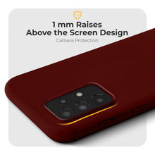 Afbeelding in Gallery-weergave laden, Moozy Minimalist Series Silicone Case for Samsung A33 5G, Wine Red - Matte Finish Lightweight Mobile Phone Case Slim Soft Protective TPU Cover with Matte Surface
