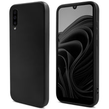 Afbeelding in Gallery-weergave laden, Moozy Lifestyle. Silicone Case for Samsung A50, Black - Liquid Silicone Lightweight Cover with Matte Finish and Soft Microfiber Lining, Premium Silicone Case

