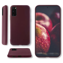 Lade das Bild in den Galerie-Viewer, Moozy Minimalist Series Silicone Case for Samsung S20 FE, Wine Red - Matte Finish Slim Soft TPU Cover

