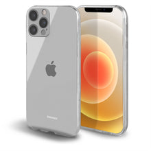 Charger l&#39;image dans la galerie, Moozy 360 Degree Case for iPhone 12 Pro Max - Transparent Full body Slim Cover - Hard PC Back and Soft TPU Silicone Front
