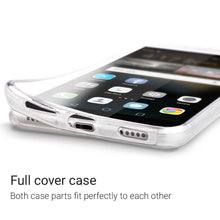 Cargar imagen en el visor de la galería, Moozy 360 Degree Case for Huawei P8 Lite 2017 - Transparent Full body Slim Cover - Hard PC Back and Soft TPU Silicone Front
