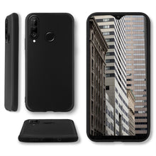 Załaduj obraz do przeglądarki galerii, Moozy Lifestyle. Designed for Huawei P30 Lite Case, Black - Liquid Silicone Cover with Matte Finish and Soft Microfiber Lining
