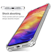 Carica l&#39;immagine nel visualizzatore di Gallery, Moozy Shock Proof Silicone Case for Xiaomi Redmi 7 - Transparent Crystal Clear Phone Case Soft TPU Cover
