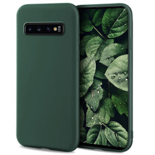 Carica l&#39;immagine nel visualizzatore di Gallery, Moozy Minimalist Series Silicone Case for Samsung S10, Midnight Green - Matte Finish Slim Soft TPU Cover
