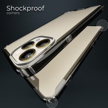 Załaduj obraz do przeglądarki galerii, Moozy Xframe Shockproof Case for iPhone 13 Pro - Black Rim Transparent Case, Double Colour Clear Hybrid Cover with Shock Absorbing TPU Rim
