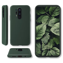 Ladda upp bild till gallerivisning, Moozy Minimalist Series Silicone Case for OnePlus 8 Pro, Midnight Green - Matte Finish Slim Soft TPU Cover
