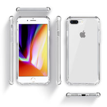 Load image into Gallery viewer, Moozy Shock Proof Silicone Case for iPhone 7 Plus, iPhone 8 Plus - Transparent Crystal Clear Phone Case Soft TPU Cover
