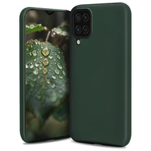 Carica l&#39;immagine nel visualizzatore di Gallery, Moozy Lifestyle. Designed for Samsung A12 Case, Dark Green - Liquid Silicone Lightweight Cover with Matte Finish
