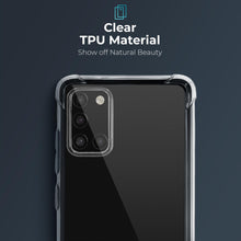 Załaduj obraz do przeglądarki galerii, Moozy Shock Proof Silicone Case for Samsung A31 - Transparent Crystal Clear Phone Case Soft TPU Cover
