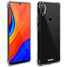 Ladda upp bild till gallerivisning, Moozy Shock Proof Silicone Case for Huawei Y6 2019 - Transparent Crystal Clear Phone Case Soft TPU Cover
