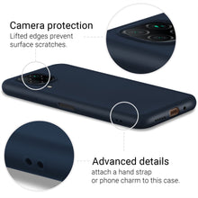 Load image into Gallery viewer, Moozy Lifestyle. Designed for Huawei P40 Lite Case, Midnight Blue - Liquid Silicone Cover with Matte Finish and Soft Microfiber Lining
