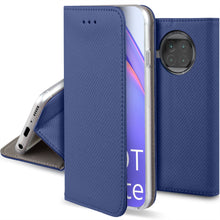 Cargar imagen en el visor de la galería, Moozy Case Flip Cover for Xiaomi Mi 10T Lite 5G, Dark Blue - Smart Magnetic Flip Case with Card Holder and Stand

