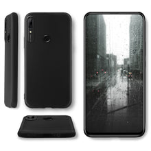Afbeelding in Gallery-weergave laden, Moozy Minimalist Series Silicone Case for Huawei P Smart Z and Honor 9X, Black - Matte Finish Slim Soft TPU Cover
