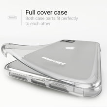 Cargar imagen en el visor de la galería, Moozy 360 Degree Case for iPhone 11 Pro - Full body Front and Back Slim Clear Transparent TPU Silicone Gel Cover
