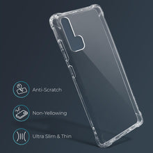 Afbeelding in Gallery-weergave laden, Moozy Shock Proof Silicone Case for Huawei Nova 5T and Honor 20 - Transparent Crystal Clear Phone Case Soft TPU Cover
