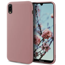 Carica l&#39;immagine nel visualizzatore di Gallery, Moozy Minimalist Series Silicone Case for Huawei Y6 2019, Rose Beige - Matte Finish Slim Soft TPU Cover

