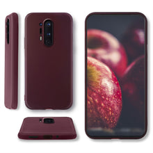 Cargar imagen en el visor de la galería, Moozy Minimalist Series Silicone Case for OnePlus 8 Pro, Wine Red - Matte Finish Slim Soft TPU Cover
