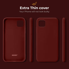 Carica l&#39;immagine nel visualizzatore di Gallery, Moozy Minimalist Series Silicone Case for Samsung A22 5G, Wine Red - Matte Finish Lightweight Mobile Phone Case Slim Soft Protective TPU Cover with Matte Surface
