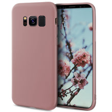 Carica l&#39;immagine nel visualizzatore di Gallery, Moozy Minimalist Series Silicone Case for Samsung S8, Rose Beige - Matte Finish Slim Soft TPU Cover
