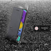 Charger l&#39;image dans la galerie, Moozy Case Flip Cover for Samsung A51, Black - Smart Magnetic Flip Case with Card Holder and Stand
