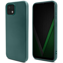 Załaduj obraz do przeglądarki galerii, Moozy Lifestyle. Silicone Case for Samsung A22 5G, Dark Green - Liquid Silicone Lightweight Cover with Matte Finish and Soft Microfiber Lining, Premium Silicone Case
