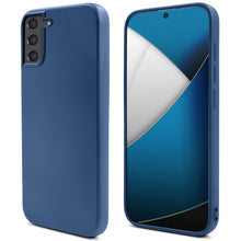 Cargar imagen en el visor de la galería, Moozy Lifestyle. Silicone Case for Samsung S22, Midnight Blue - Liquid Silicone Lightweight Cover with Matte Finish and Soft Microfiber Lining, Premium Silicone Case
