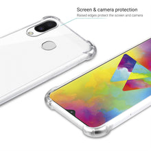 Carica l&#39;immagine nel visualizzatore di Gallery, Moozy Shock Proof Silicone Case for Samsung M20 - Transparent Crystal Clear Phone Case Soft TPU Cover
