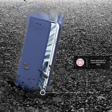Załaduj obraz do przeglądarki galerii, Moozy Case Flip Cover for Xiaomi Mi Note 10, Xiaomi Mi Note 10 Pro, Dark Blue - Smart Magnetic Flip Case with Card Holder and Stand
