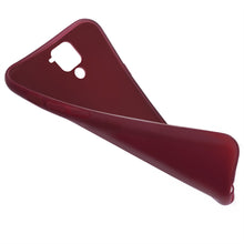 Afbeelding in Gallery-weergave laden, Moozy Minimalist Series Silicone Case for Xiaomi Redmi Note 9, Wine Red - Matte Finish Slim Soft TPU Cover
