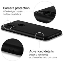 Charger l&#39;image dans la galerie, Moozy Minimalist Series Silicone Case for Huawei Y7 2019, Black - Matte Finish Slim Soft TPU Cover

