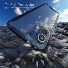 Cargar imagen en el visor de la galería, Moozy Xframe Shockproof Case for Xiaomi Mi 11 Lite 5G and 4G - Black Rim Transparent Case, Double Colour Clear Hybrid Cover with Shock Absorbing TPU Rim
