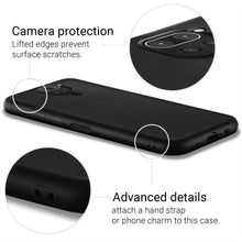 Carica l&#39;immagine nel visualizzatore di Gallery, Moozy Minimalist Series Silicone Case for Xiaomi Redmi Note 9, Black - Matte Finish Slim Soft TPU Cover
