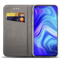 Carica l&#39;immagine nel visualizzatore di Gallery, Moozy Case Flip Cover for Xiaomi Redmi Note 9, Dark Blue - Smart Magnetic Flip Case with Card Holder and Stand
