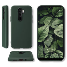 Cargar imagen en el visor de la galería, Moozy Minimalist Series Silicone Case for Xiaomi Redmi Note 8 Pro, Midnight Green - Matte Finish Slim Soft TPU Cover
