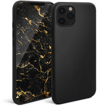 Cargar imagen en el visor de la galería, Moozy Minimalist Series Silicone Case for iPhone 11 Pro, Black - Matte Finish Slim Soft TPU Cover

