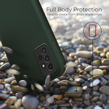 Załaduj obraz do przeglądarki galerii, Moozy Lifestyle. Designed for Samsung A52, Samsung A52 5G Case, Dark Green - Liquid Silicone Lightweight Cover with Matte Finish
