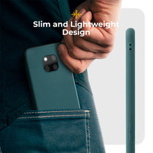 Lade das Bild in den Galerie-Viewer, Moozy Minimalist Series Silicone Case for Huawei Mate 20 Pro, Blue Grey - Matte Finish Lightweight Mobile Phone Case Slim Soft Protective TPU Cover with Matte Surface
