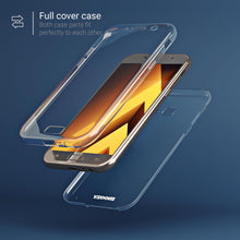 Cargar imagen en el visor de la galería, Moozy 360 Degree Case for Samsung A5 2017 - Full body Front and Back Slim Clear Transparent TPU Silicone Gel Cover
