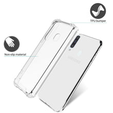 Carica l&#39;immagine nel visualizzatore di Gallery, Moozy Shock Proof Silicone Case for Samsung A60 - Transparent Crystal Clear Phone Case Soft TPU Cover
