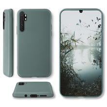 Charger l&#39;image dans la galerie, Moozy Minimalist Series Silicone Case for Xiaomi Mi Note 10 Lite, Blue Grey - Matte Finish Slim Soft TPU Cover
