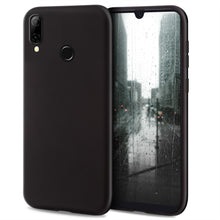 Cargar imagen en el visor de la galería, Moozy Minimalist Series Silicone Case for Huawei P Smart 2019 and Honor 10 Lite, Black - Matte Finish Slim Soft TPU Cover
