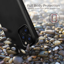 Charger l&#39;image dans la galerie, Moozy Lifestyle. Silicone Case for iPhone 13 Pro Max, Black - Liquid Silicone Lightweight Cover with Matte Finish
