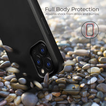 Cargar imagen en el visor de la galería, Moozy Lifestyle. Silicone Case for iPhone 13 Pro Max, Black - Liquid Silicone Lightweight Cover with Matte Finish
